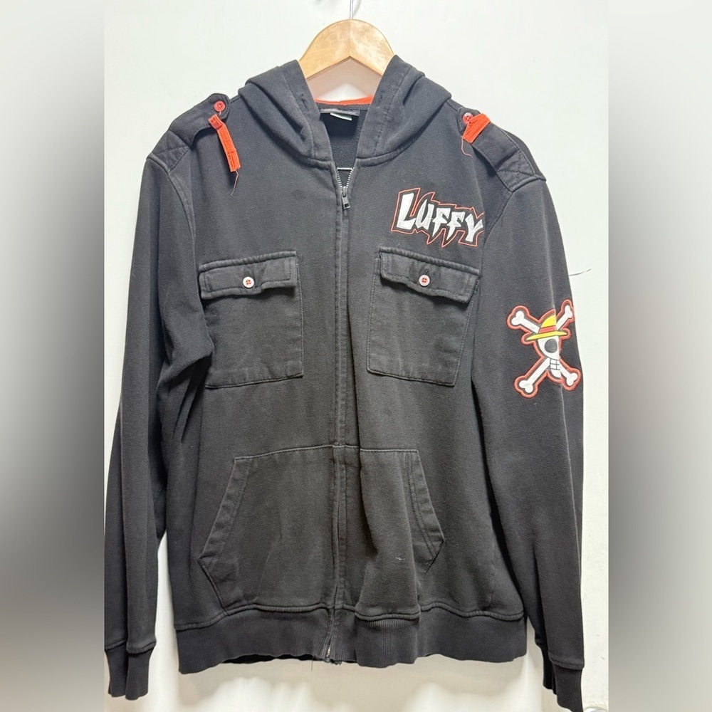 Ripple Junction Black and Red Hoodie Size M